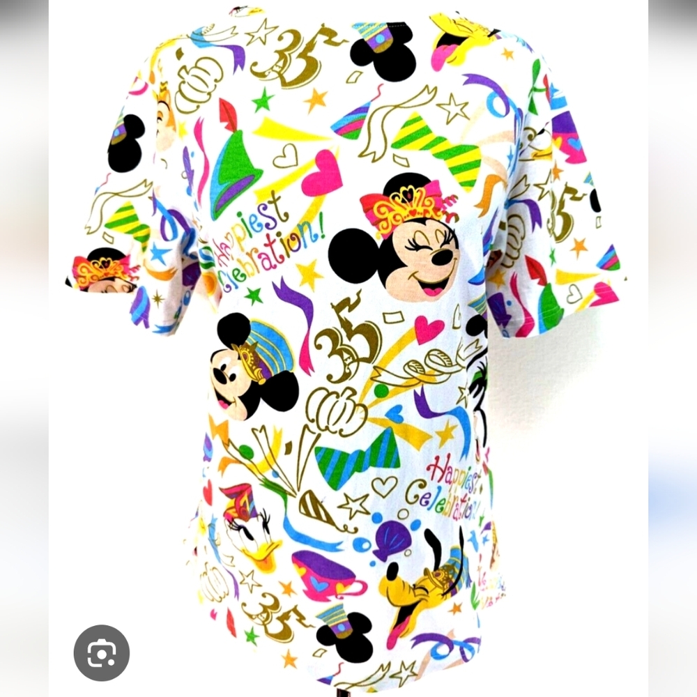 RARE Disney Tokyo Resort MICKEY & Friends CELEBRATION All Over Print T-Shirt S